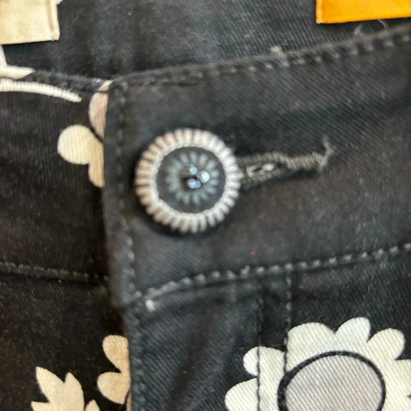PILCRO & THE LETTERPRESS Sz 27 Superscript Fit Pants with Daisies Design Pattern - Picture 5 of 9